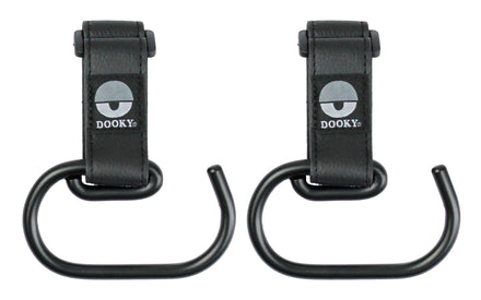 Dooky Buggy Hook Large 2 Stuks | Zwart