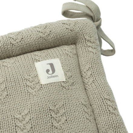 zzz Jollein Box/bedomrander 35x180 cm | Grain Knit Olive Green