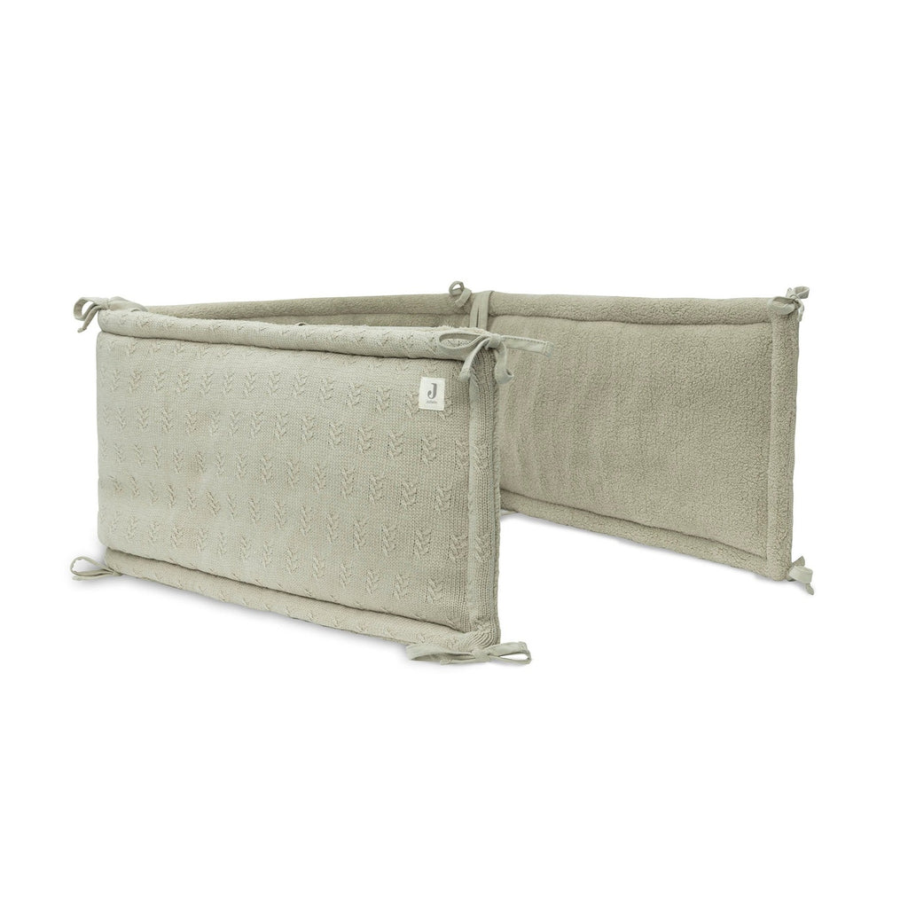 zzz Jollein Box/bedomrander 35x180 cm | Grain Knit Olive Green