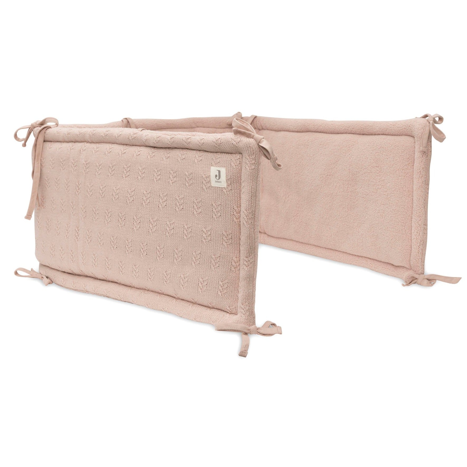 Jollein Box/bedomrander 35x180 cm | Grain Knit Wild Rose