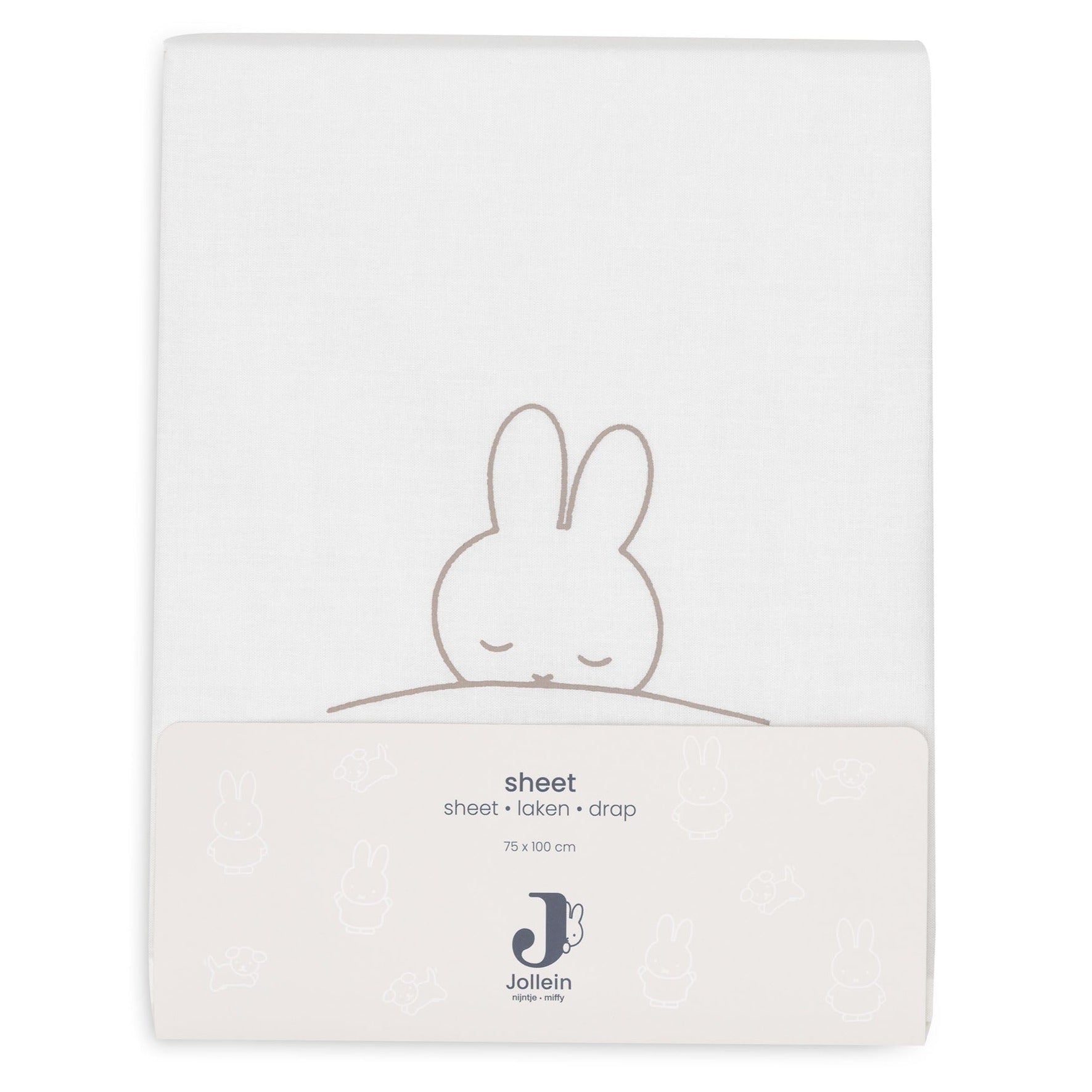 Jollein Laken Wieg 75x100cm Sleepy Miffy | Funghi