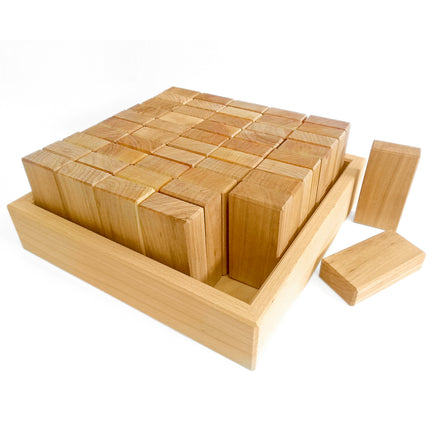 Bauspiel Houten Blokken Set | 50 Stuks