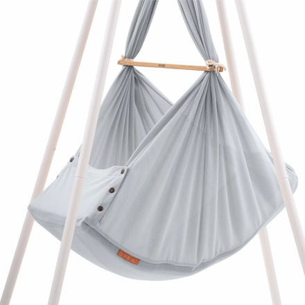 Nonomo Heavenly Dreams Baby Premium Wieg Stone Grey + Move + Tipi Stand (stokken) White