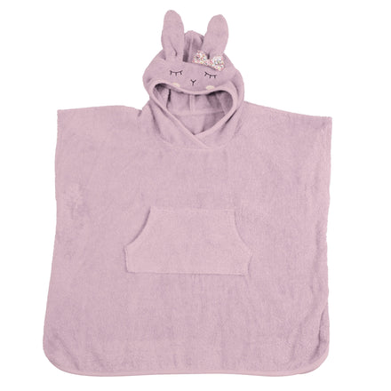 Kikadu Poncho | Rabbit Pale Rose GOTS