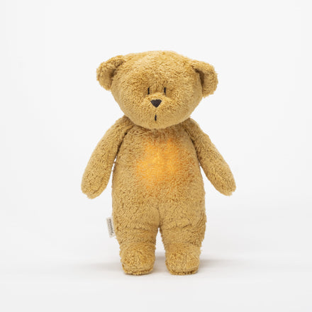 Moonie Knuffel Bear Hartslag en Licht | Honey Natur