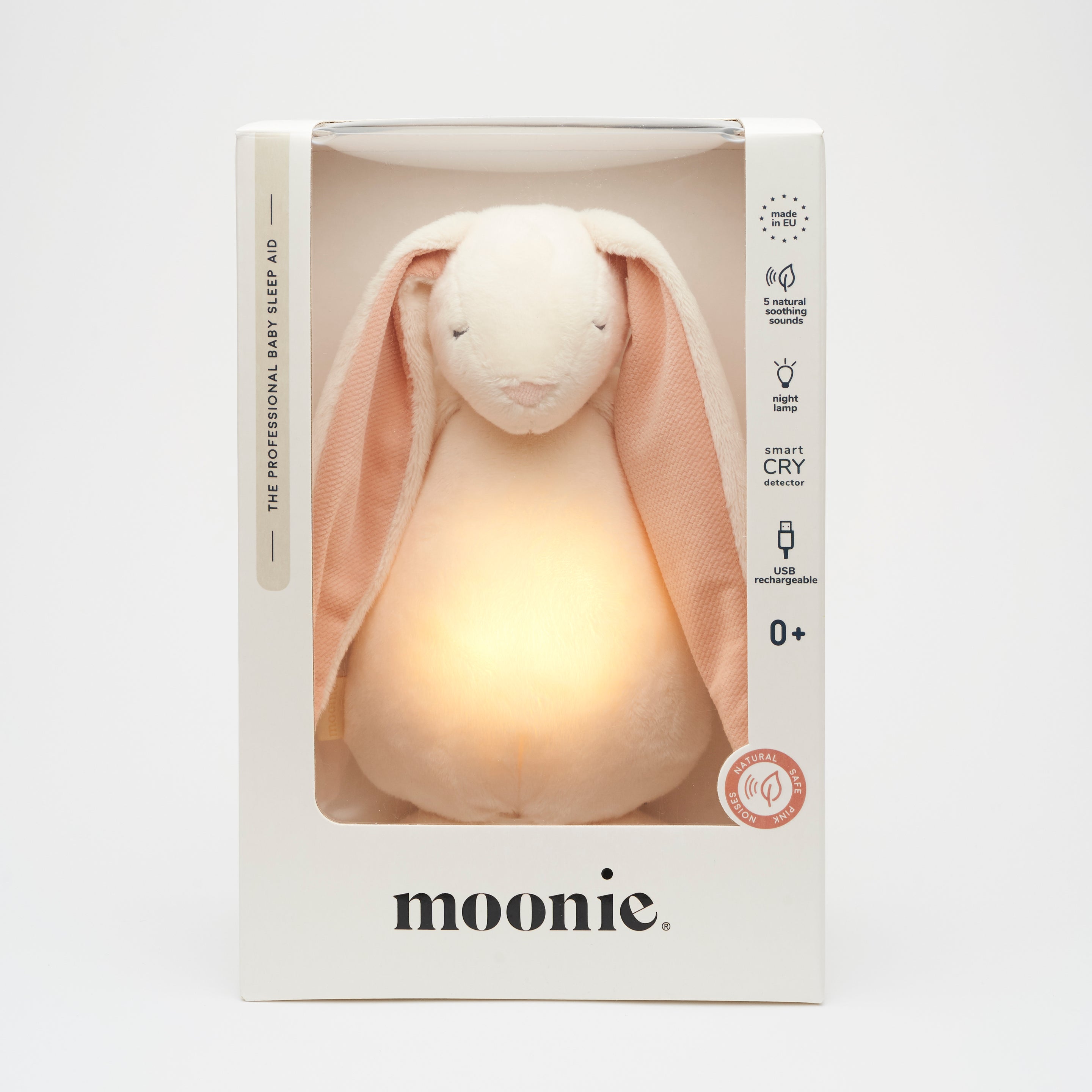 Moonie 2.0 upgrade - Knuffel Hartslag en Licht | Humming Friend Powder - Polyester