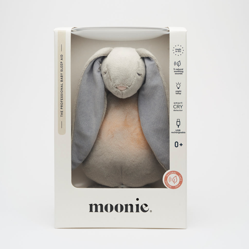 Moonie 2.0 upgrade - Knuffel Hartslag en Licht | Humming Friend Silver - Polyester