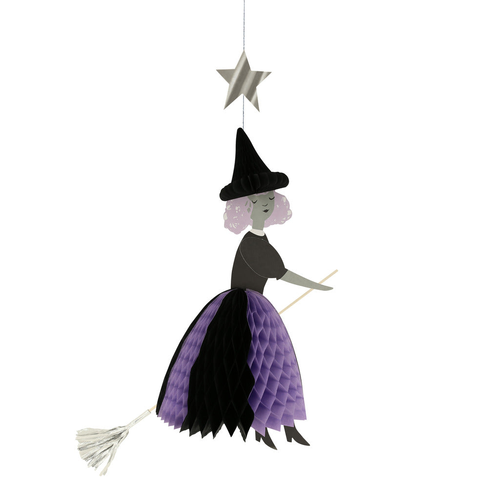 Meri Meri Flying Honeycomb Witch Decorations