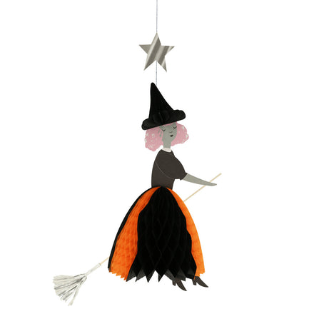 Meri Meri Flying Honeycomb Witch Decorations