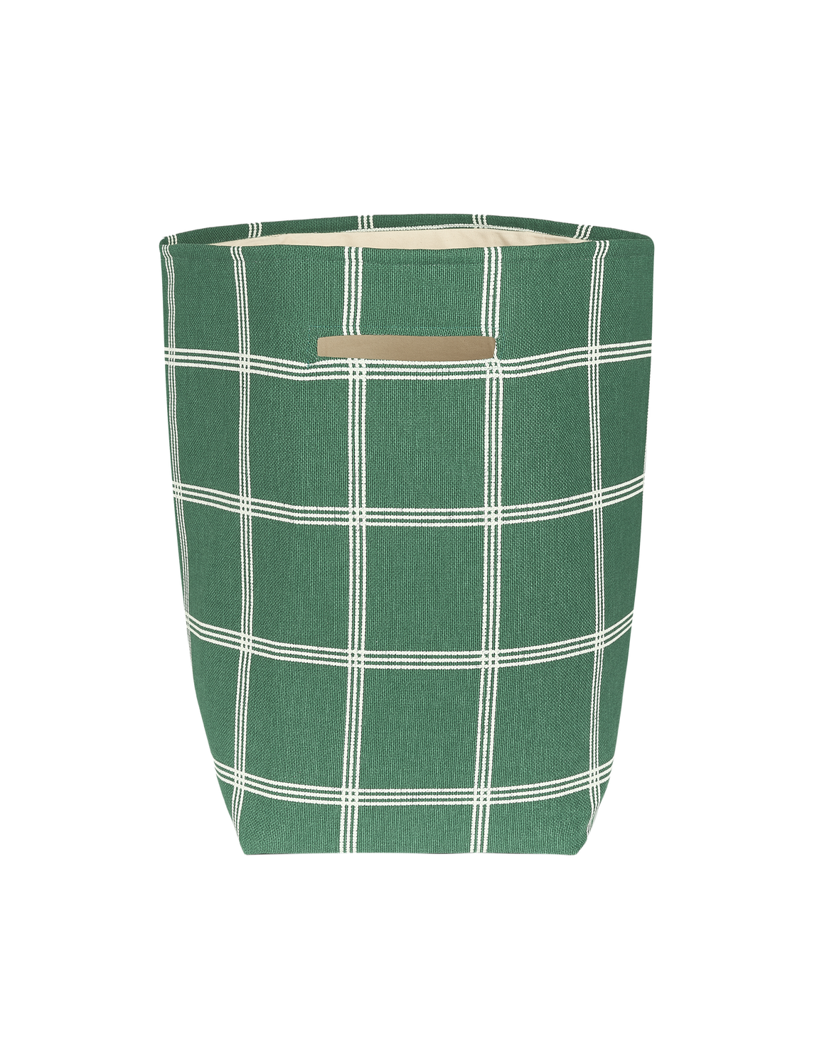 Nobodinoz Opbergmand Toybag 56x44x28cm | Green White Windowpane