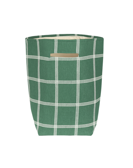 Nobodinoz Opbergmand Toybag 56x44x28cm | Green White Windowpane