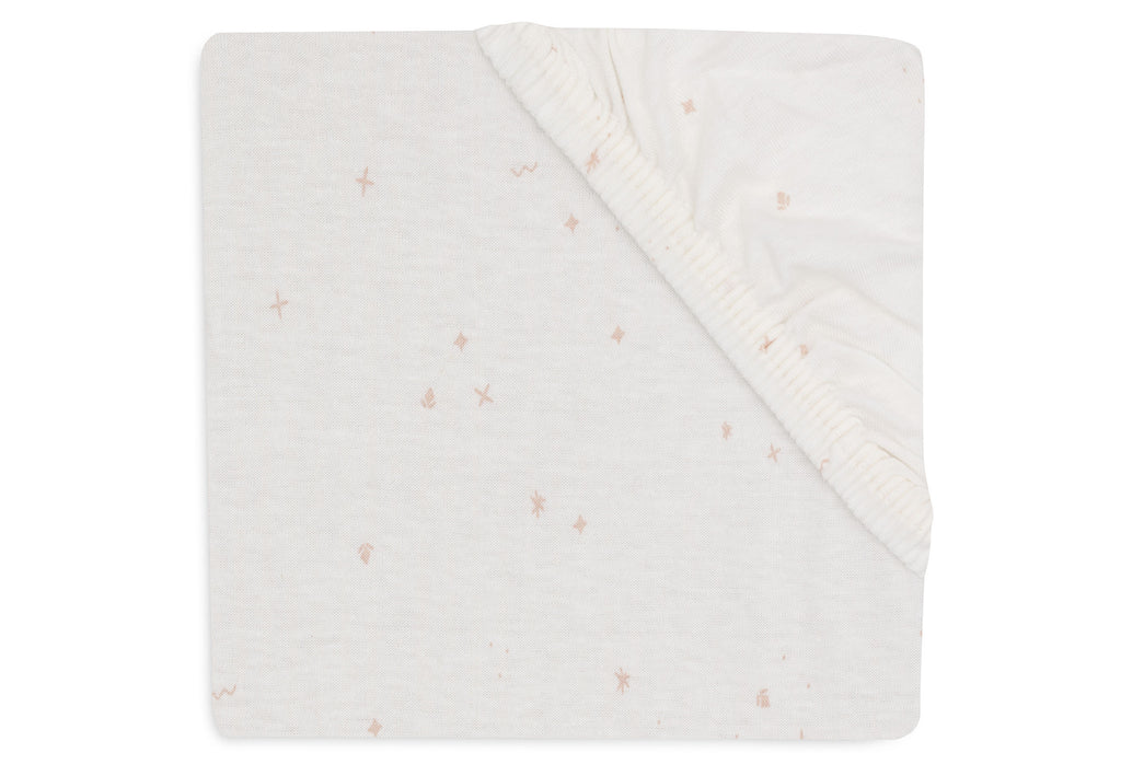 Jollein Hoeslaken Jersey 40/50x80/90cm Twinkling Wild Rose