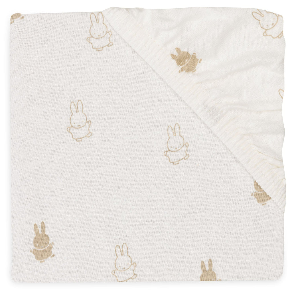 Jollein Hoeslaken Jersey 60x120cm Happy Miffy | Nougat