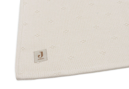 Jollein Wiegdeken 75x100cm Cosy Knit Ivory/Velvet