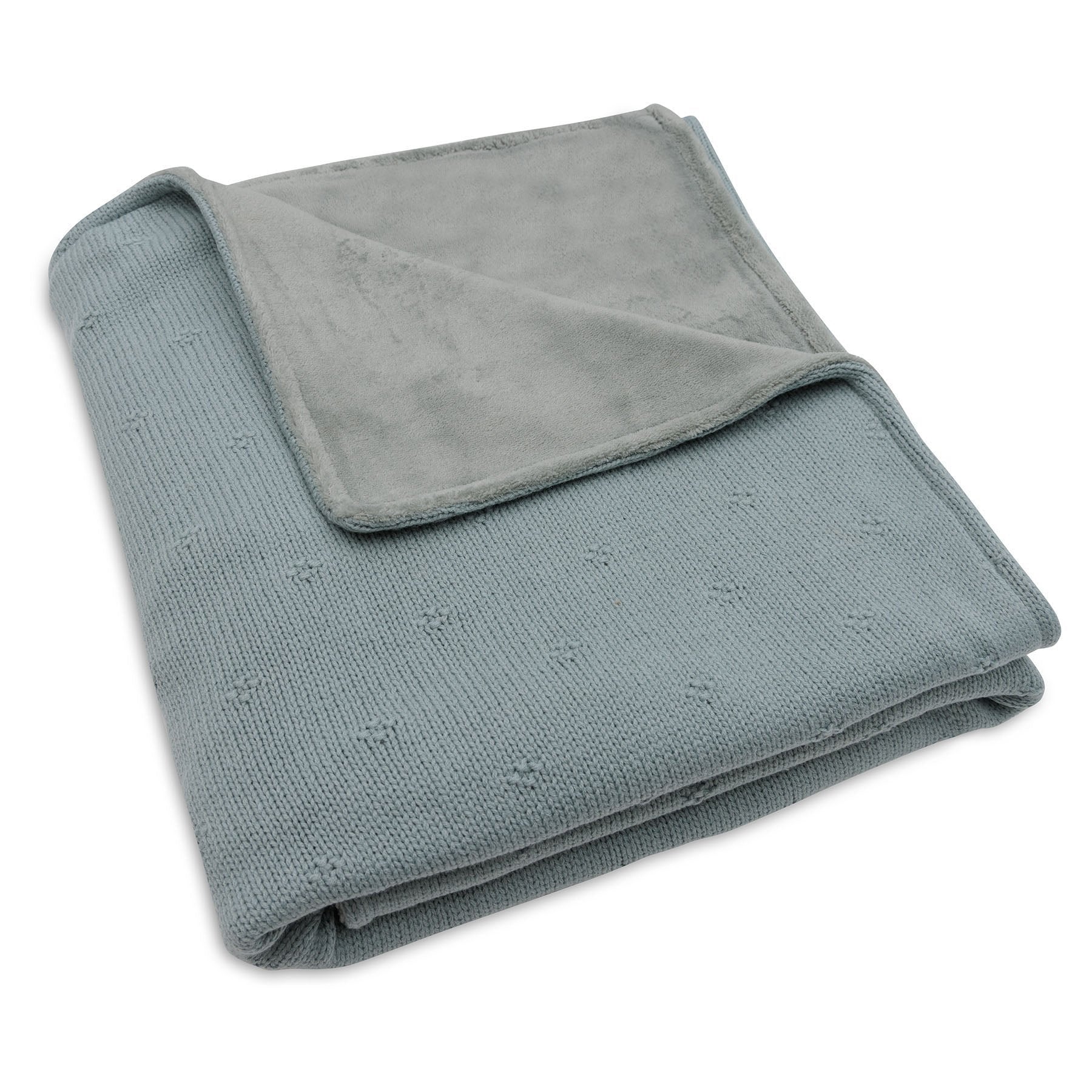 Jollein Ledikantdeken 100x150cm Cosy Knit Sea Green/Velvet