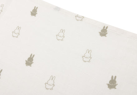 Jollein Hydrofiele Doek Small 70x70cm Happy Miffy Set 3 | Olive Green