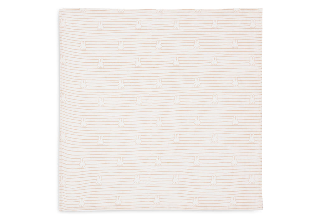 Jollein Hydrofiele Doek Small 70x70cm | Miffy Stripe Biscuit (3Pack)