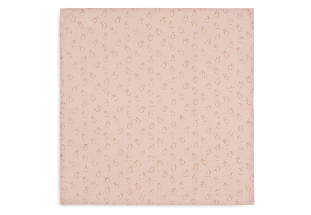 Jollein Hydrofiele Doek 70x70cm Miffy Silhouettes W. Rose(3p)