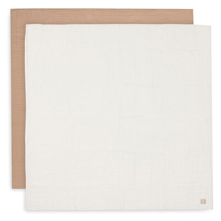 Jollein Hydrofiele Doek Large 115x115cm Biscuit/Ivory (2Pack)