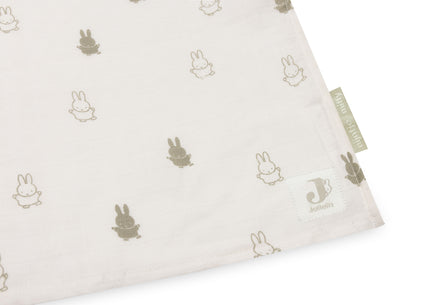 Jollein Hydrofiele Doek Large 115x115cm Happy Miffy | Olive Green | 2 Stuks