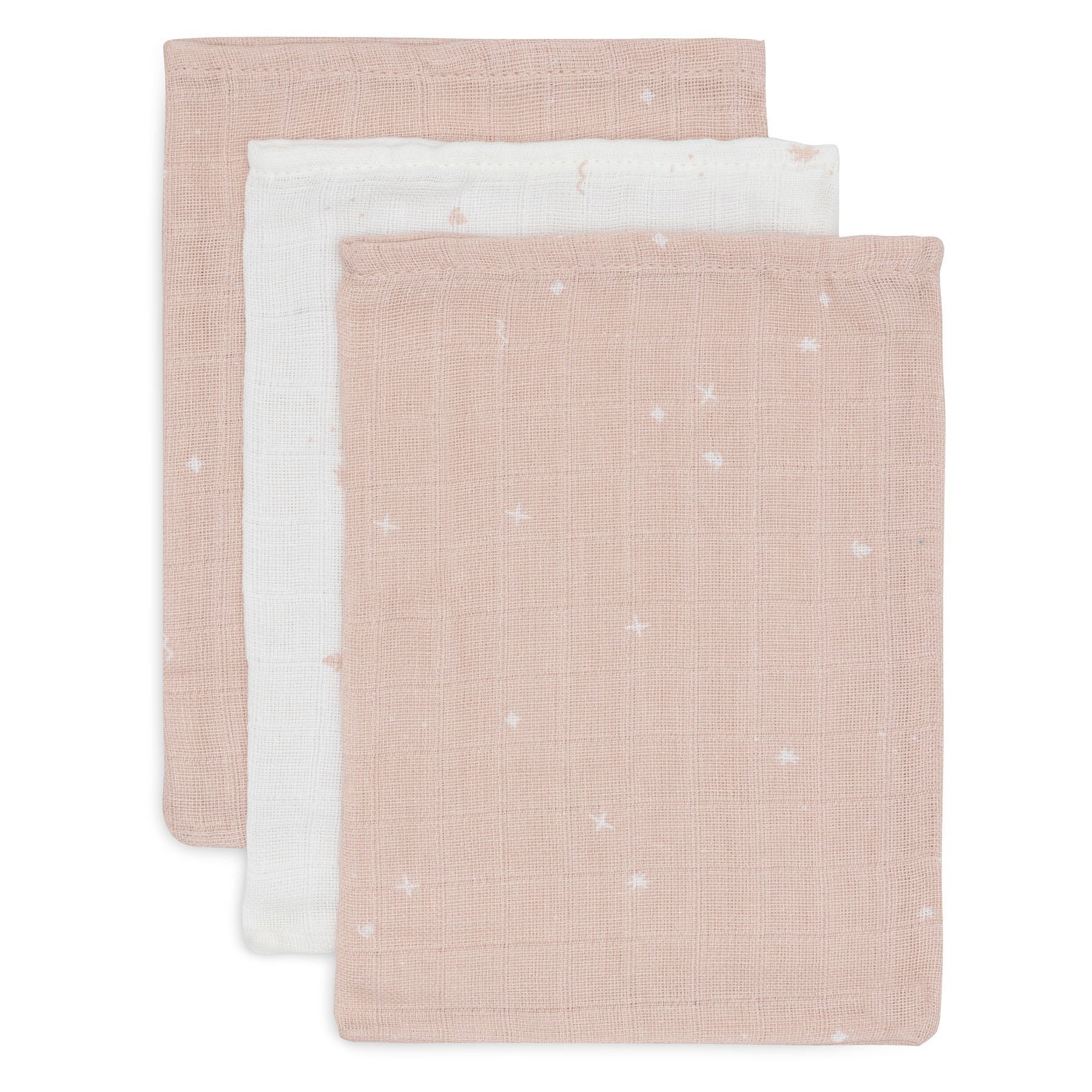 Jollein Washandje 15x20cm Twinkling Wild Rose (3pack)