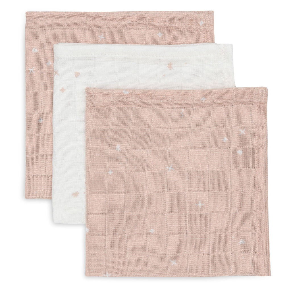 Jollein Hydrofiele Monddoekjes 31x31cm Twinkling Wild Rose (3pack)