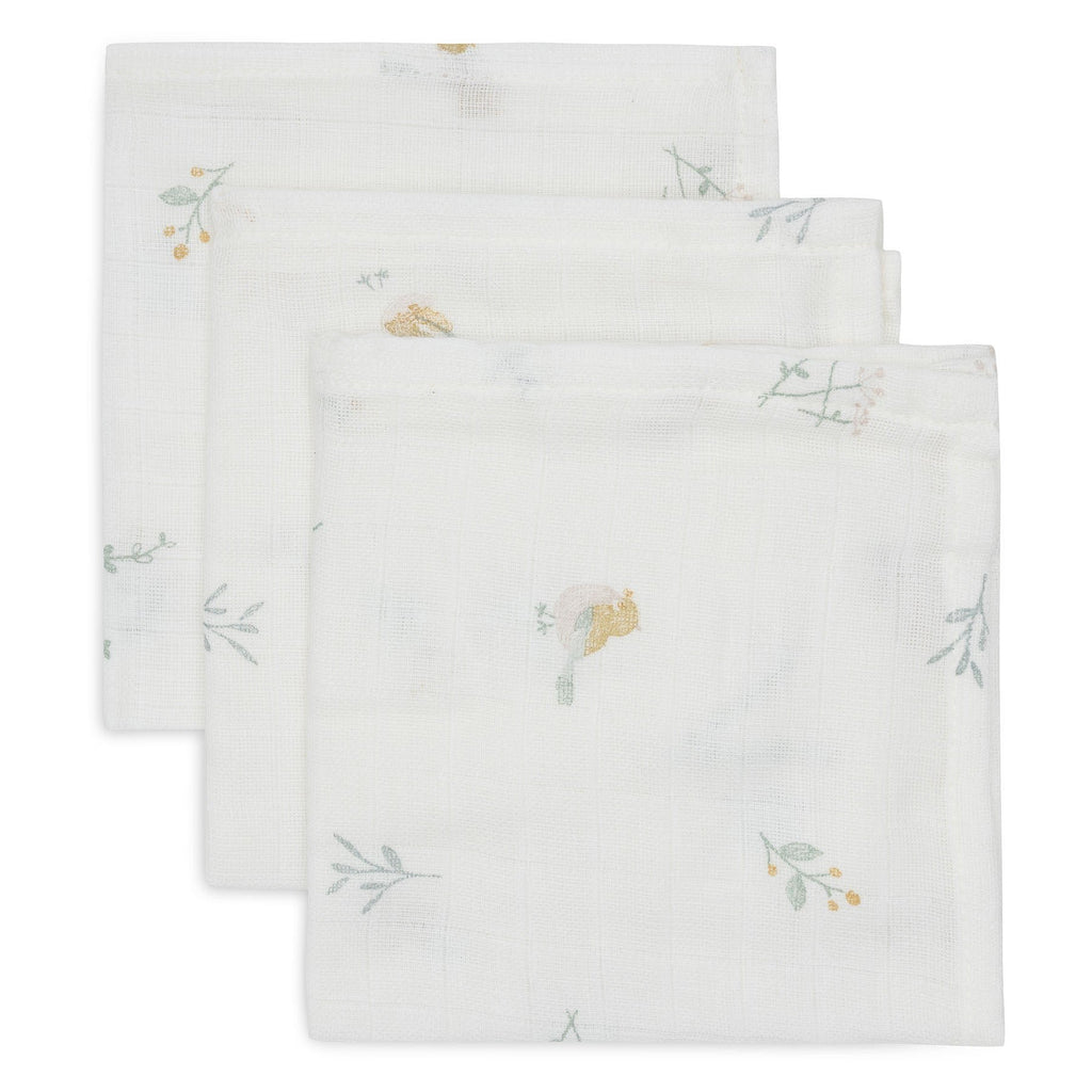 Jollein Hydrofiele Monddoekjes 31x31cm Lovely Birds (3pack)