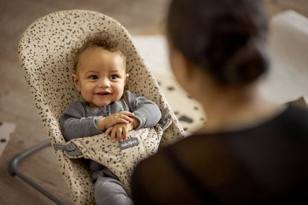 Babybjörn Wipstoeltje Bouncer Bliss | Geweven Beige Donkergrijs