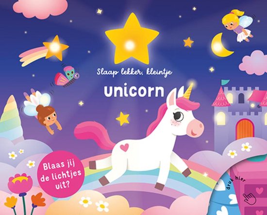 De Lantaarn Voorleesboek met lampjes Slaap lekker, Kleintje | Unicorn