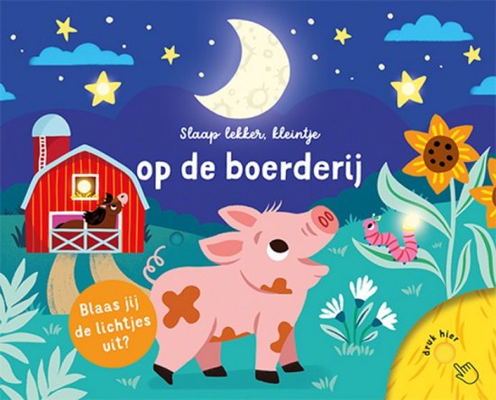 De Lantaarn Voorleesboek met lampjes Slaap lekker, Kleintje | Op de boerderij