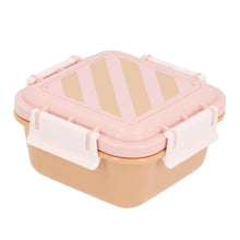 Monnëka Grote Lunchbox Met Vakjesverdeler | Stripes Pink