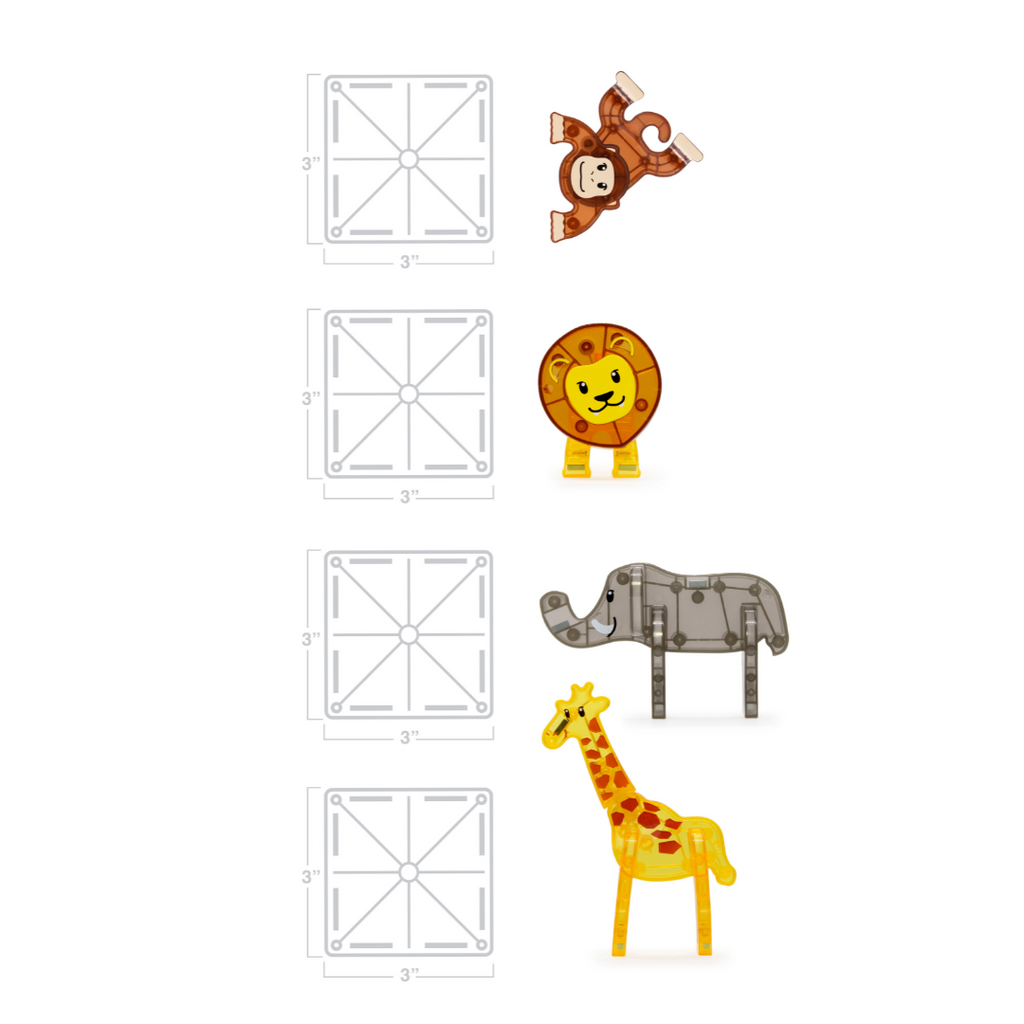 Magna-Tiles Safari Animals | 25 Stuks