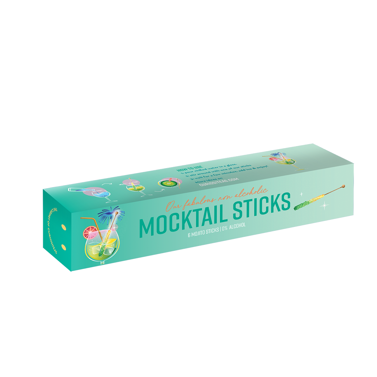 CuriosiTeas Mocktail Sticks Mojito | 6 Sticks