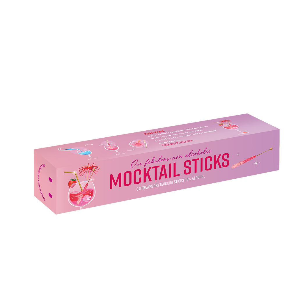 CuriosiTeas Mocktail Sticks Strawberry Daiquiri | 6 Sticks