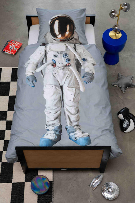 SNURK Dekbedset 140x200/220cm | Astronaut Grey Space