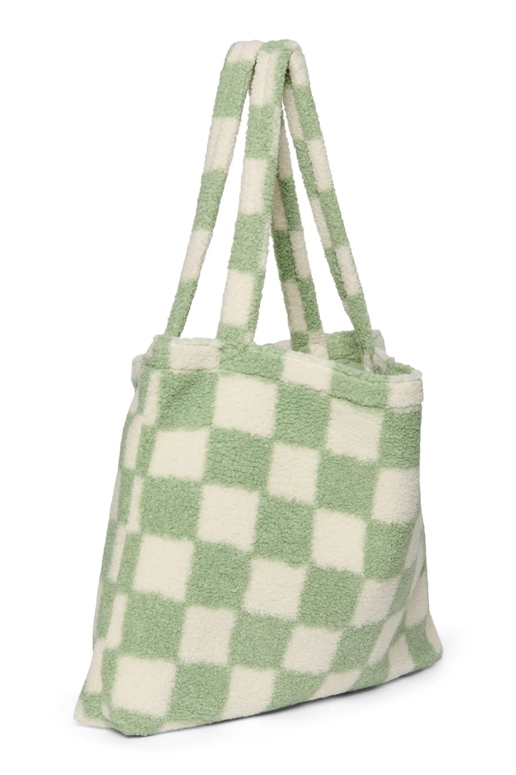 Studio Noos Binibamba SN Pistachio Checked Teddy Mom Bag