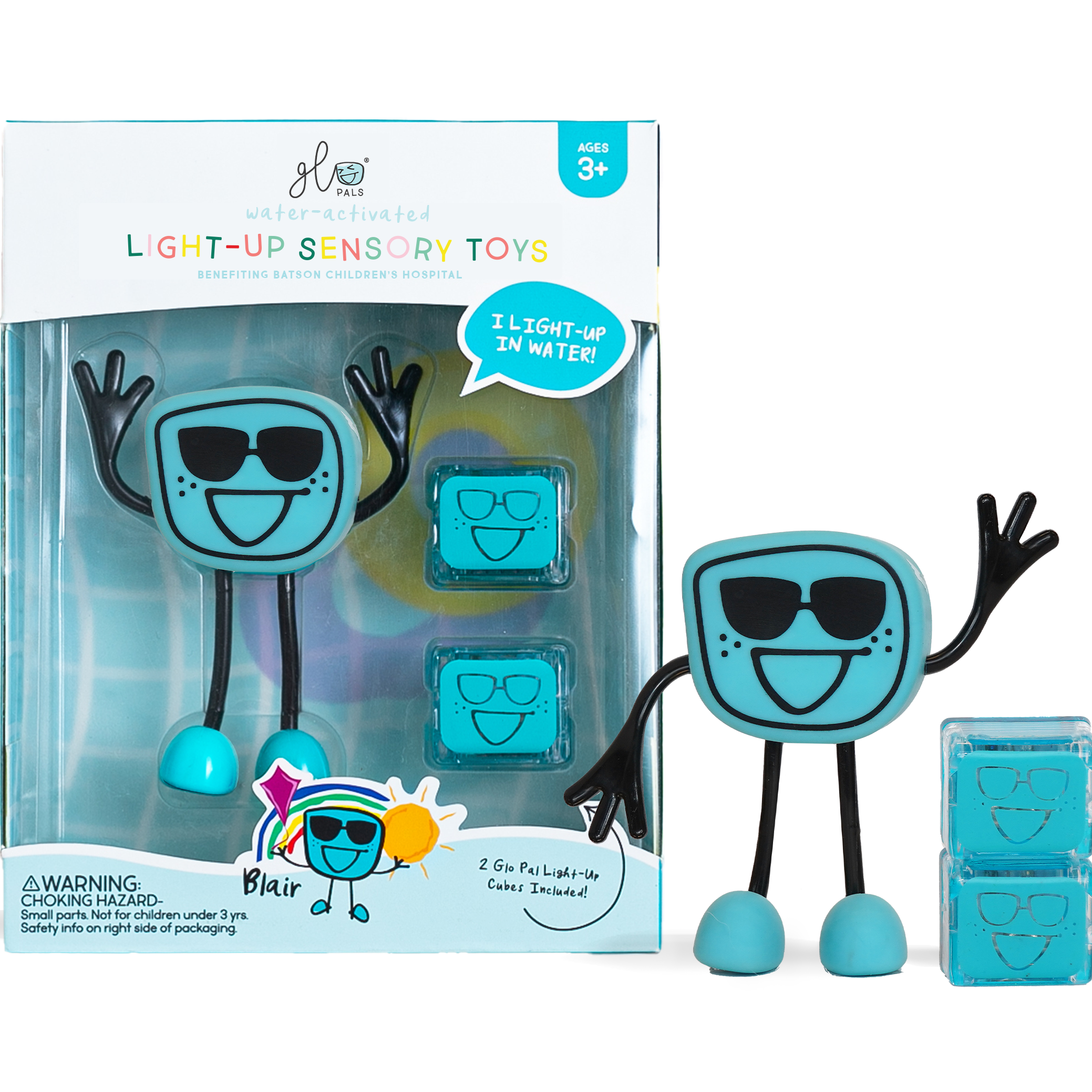 Glo Pals Light Up Sensory Toy Badspeeltje Blauw | Blair