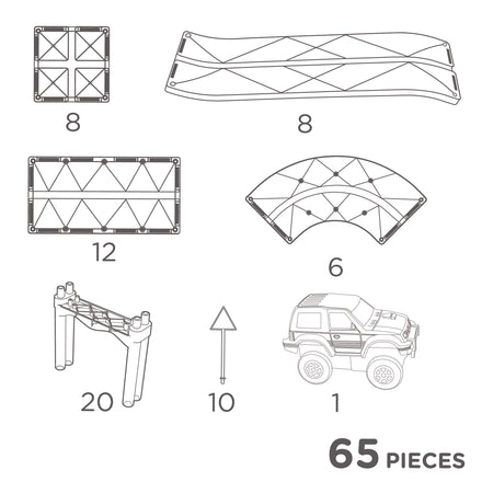 Cleverclixx Race Track Intense | 65 Stuks