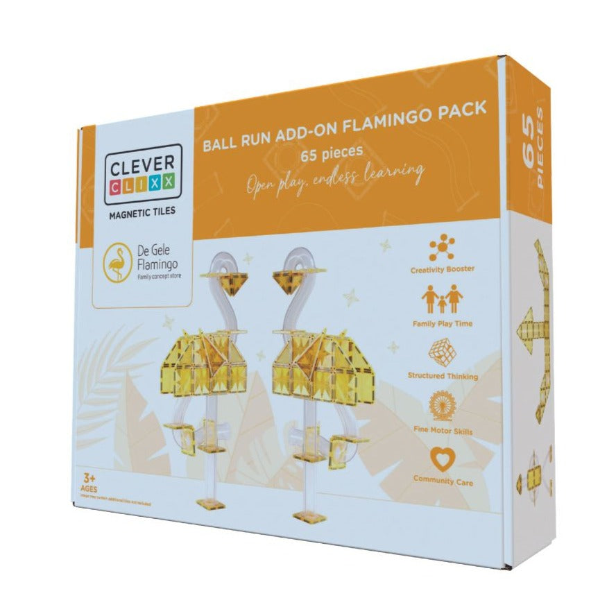 Cleverclixx Add-On Ball Run Flamingo Pack | 65 Stuks LIMITED EDITION