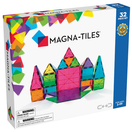 Magna-Tiles Clear Colors 32 Piece Set