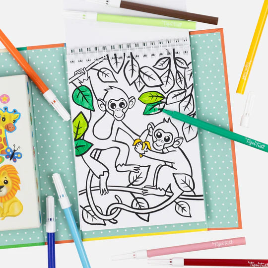 Tiger Tribe Meeneem Colouring Set | Zoo