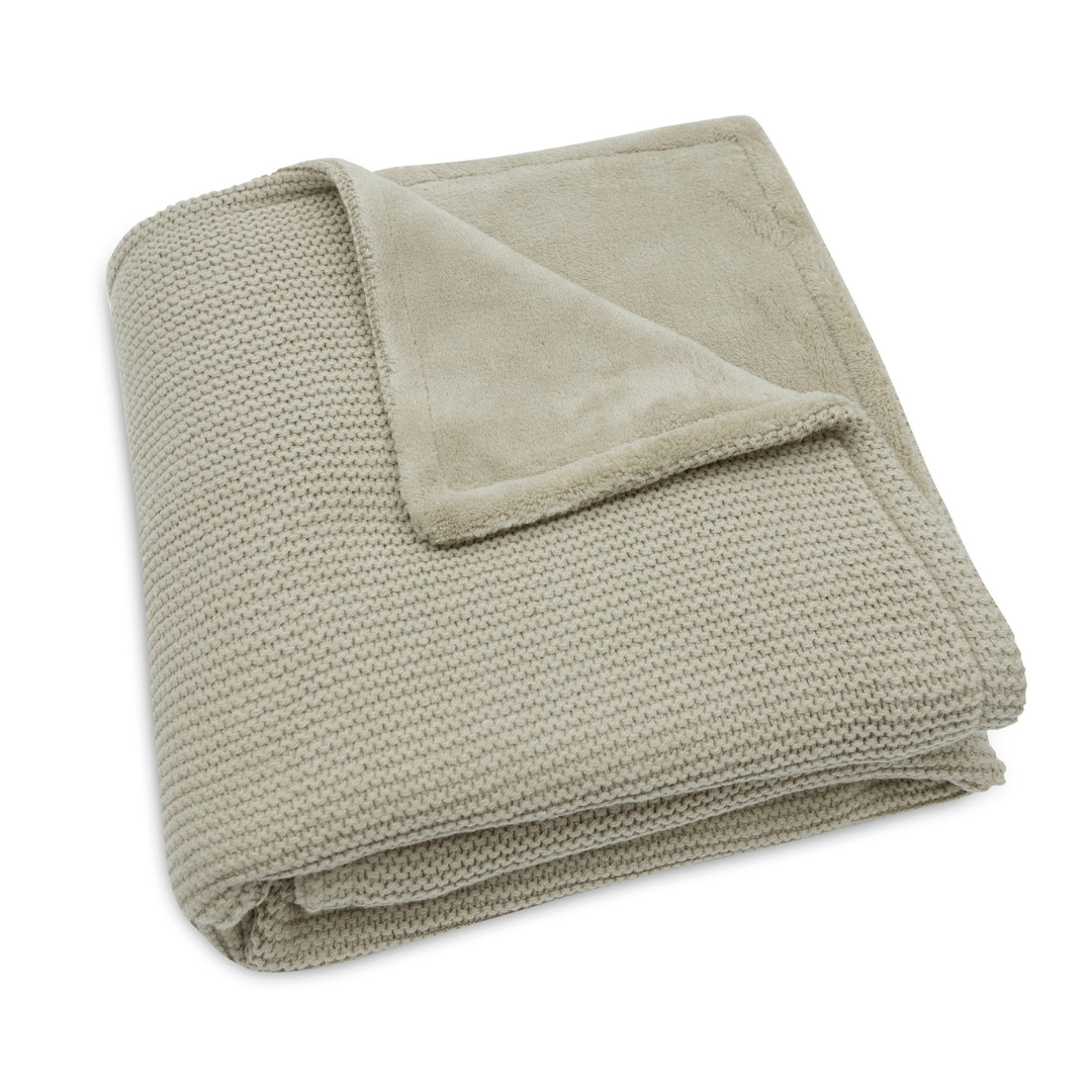 Jollein Wiegdeken Fleece 75x100cm | Basic Knit Olive Green