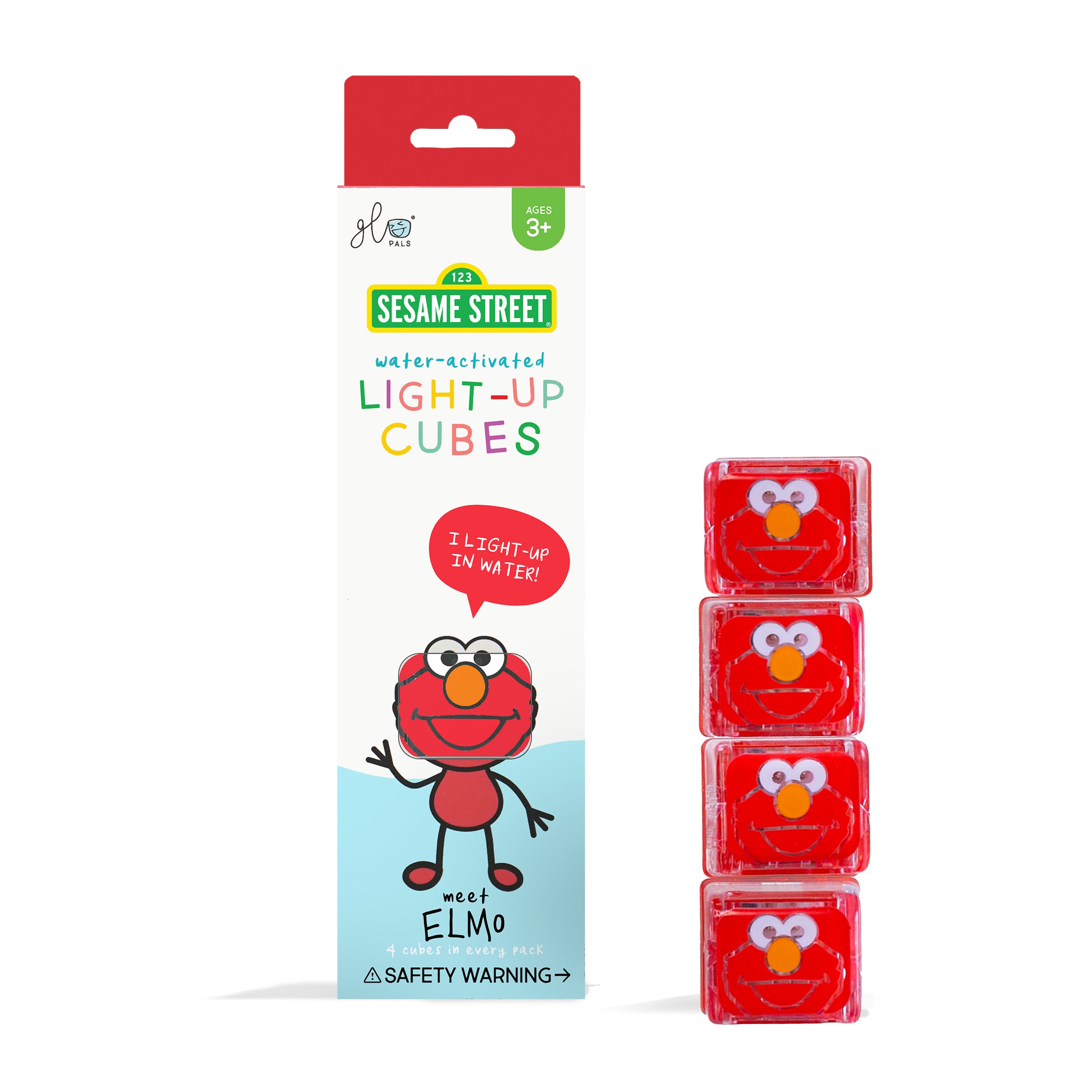 Glo Pals Light Up Cubes Badspeelgoed Oranje Rood | Elmo