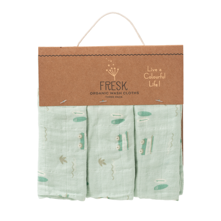 Fresk Set 3 Hydrofiele Washandjes | Surf Boy