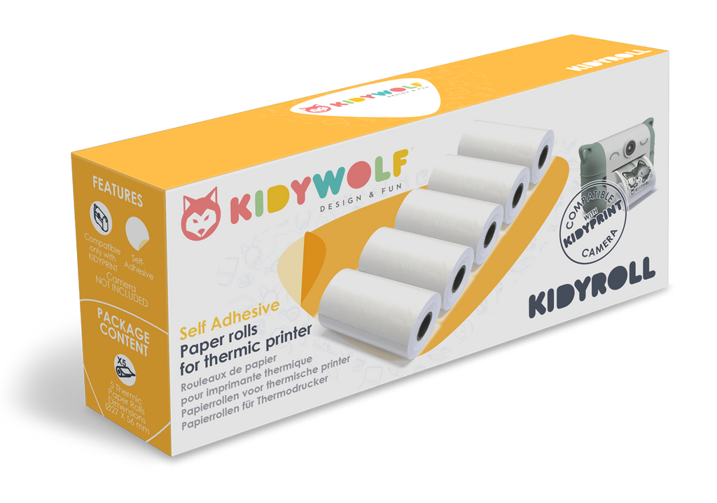 Kidywolf Kidyroll 5 Zelfklevende Rollen Voor Kidyprint