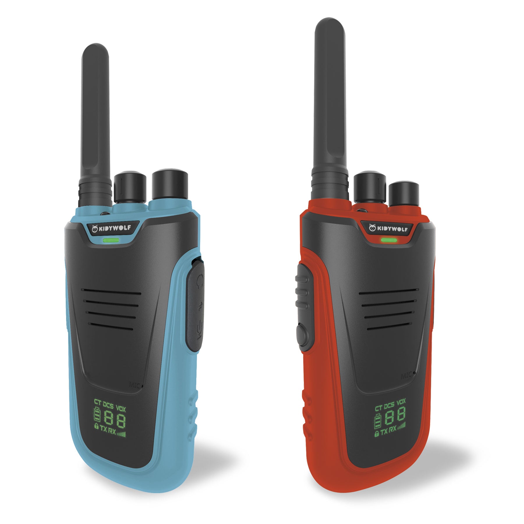 Kidywolf Kidytalk Walkie Talkie 2 Stuks | Blauw - Rood