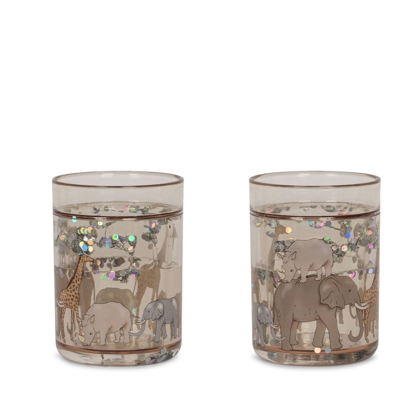 Konges Sløjd 2 Pack Glitter Drinkbekers | Safari