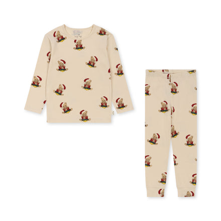 Konges Sløjd Basic Set Blouse/Pants Set GOTS | Christmas Teddy*