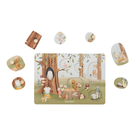 Little Dutch Geluidenpuzzel Forest Friends Fsc