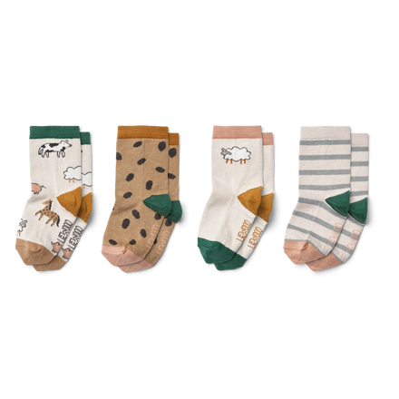 ZZZ Liewood Silas Socks 4-Pack | Farm / Sandy*